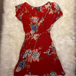 Womens Angie dress size xsmall Red with Floral print